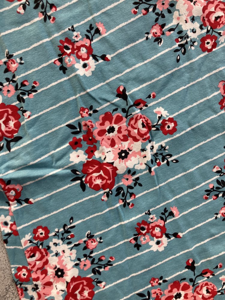 Blutsgeschwister Kleid L 40 Türkis mit Blumen