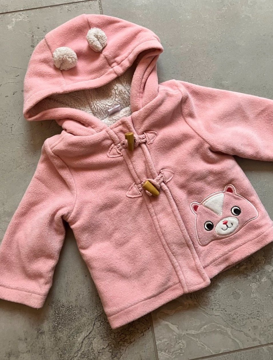 Kuschelige Baby Jacke 62, Dopo rosa mit Kapuze fällt größer aus