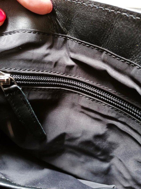 schwarze Umhänge Handtasche
