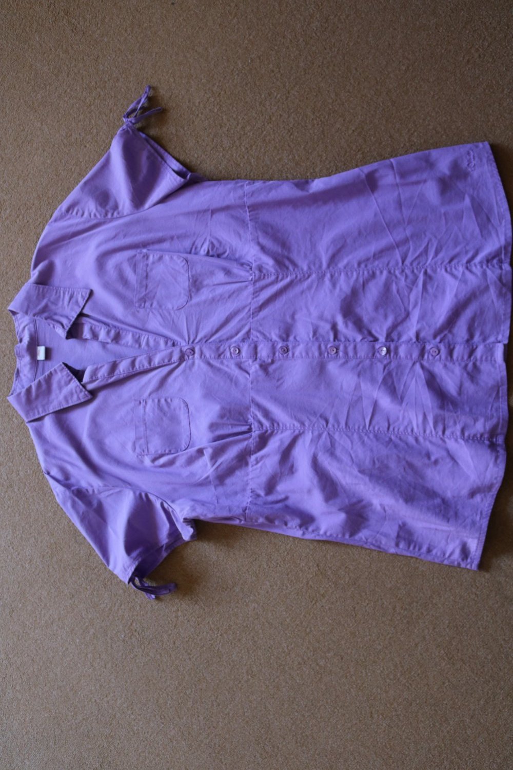 S.Oliver Bluse kurzam Gr. 46 lila - wie neu -