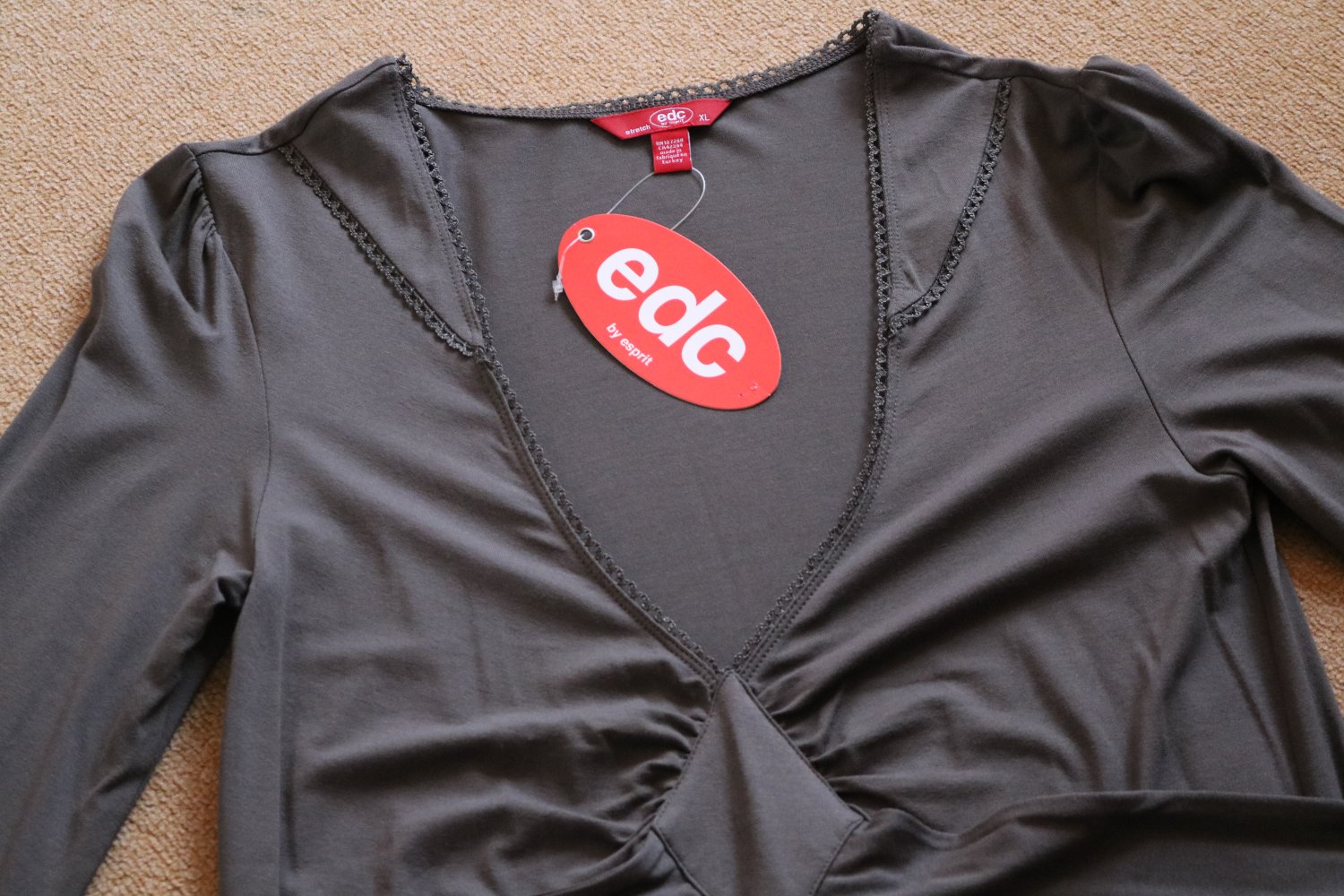 edc by Esprit Kleid khaki Gr. XL - neu mit Etikett -