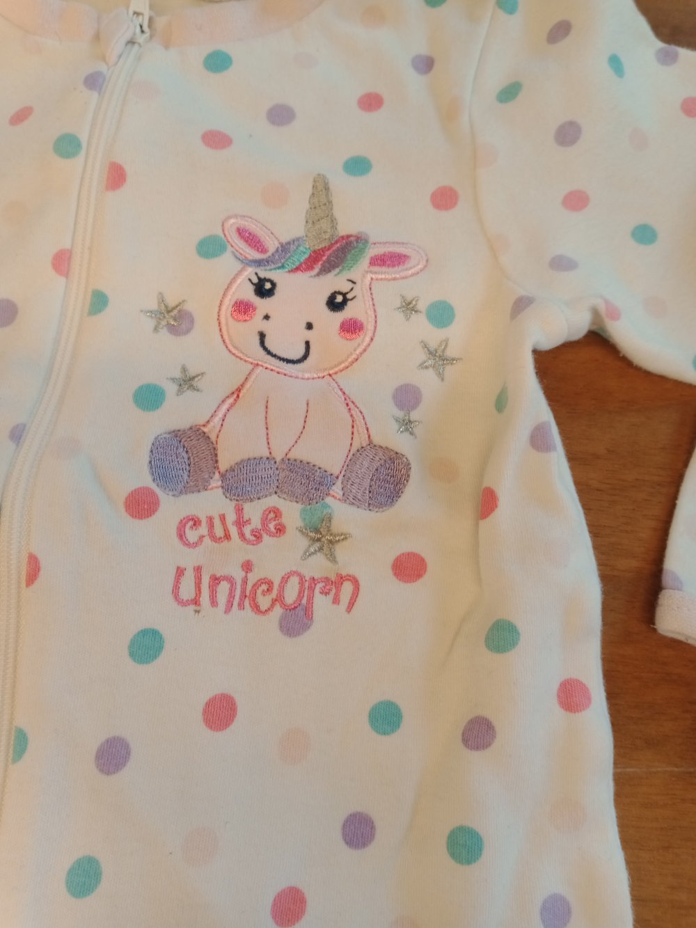 weisses Pijama Einhorn