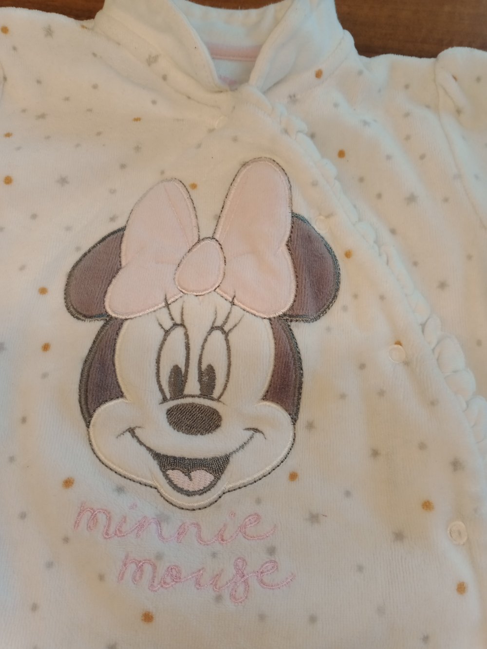 weisses Pijama Plüsch Minnie Maus