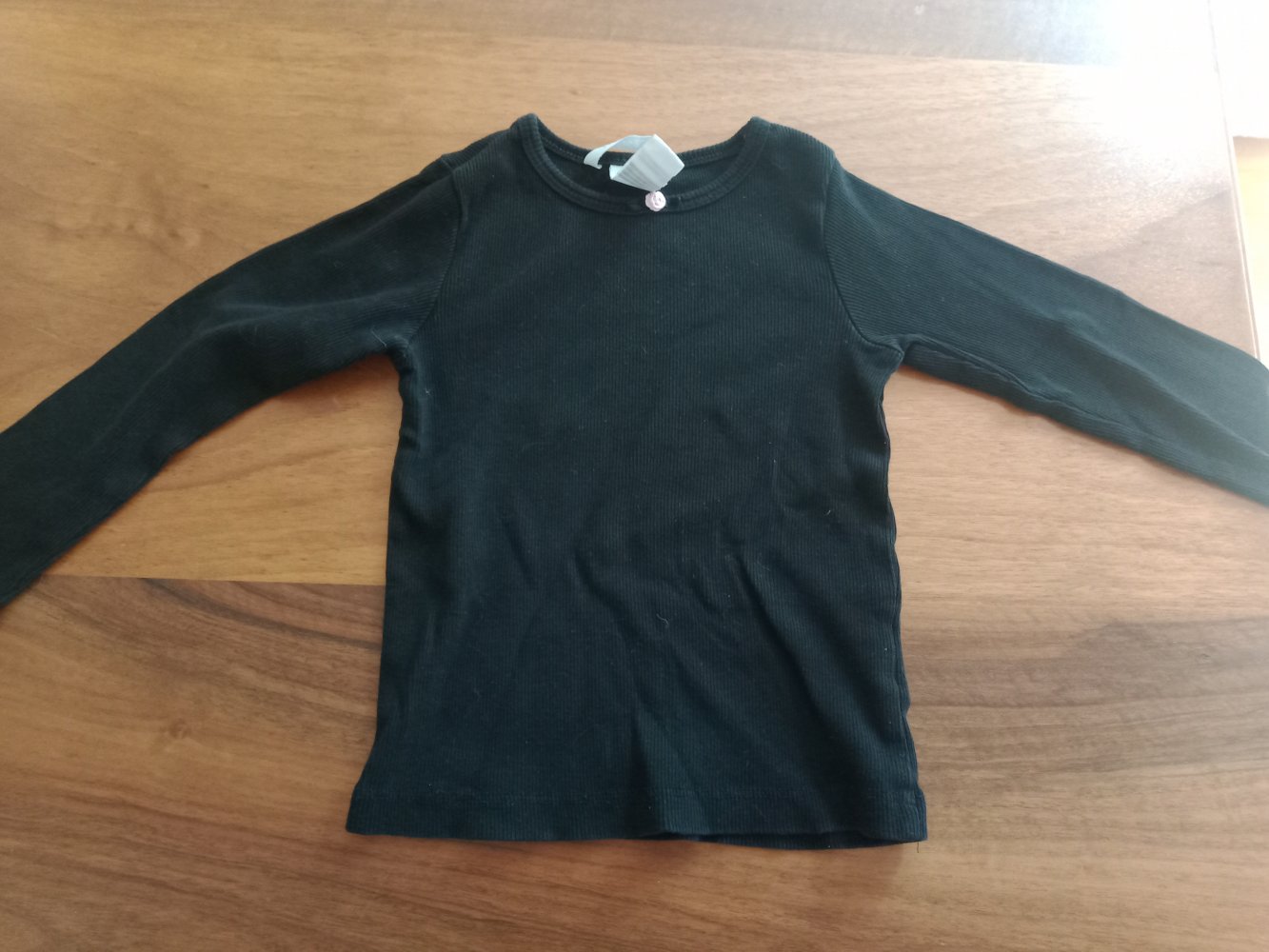 Basic schwarzes Sweatshirt gerippt