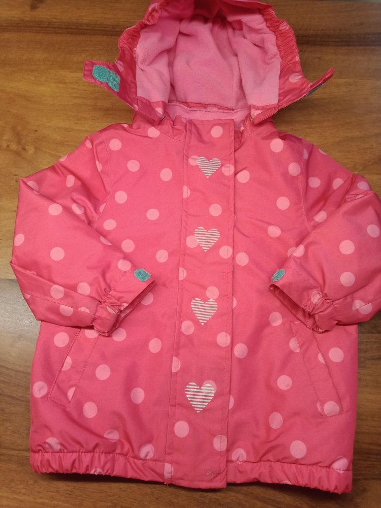 pinke gefütterte Regenjacke 