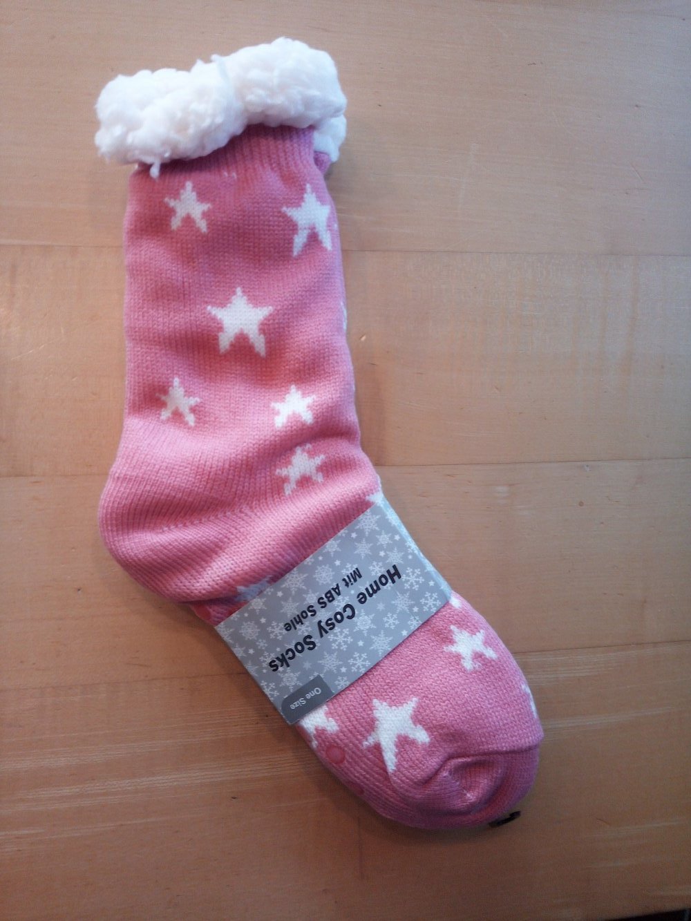 Hüttensocken neu  pink mit Sternen