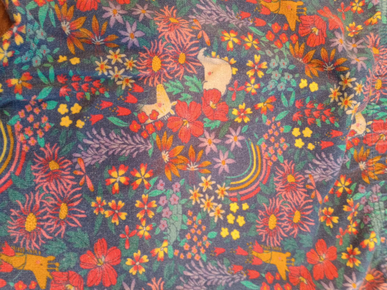 blaue Leggins mit Elefanten