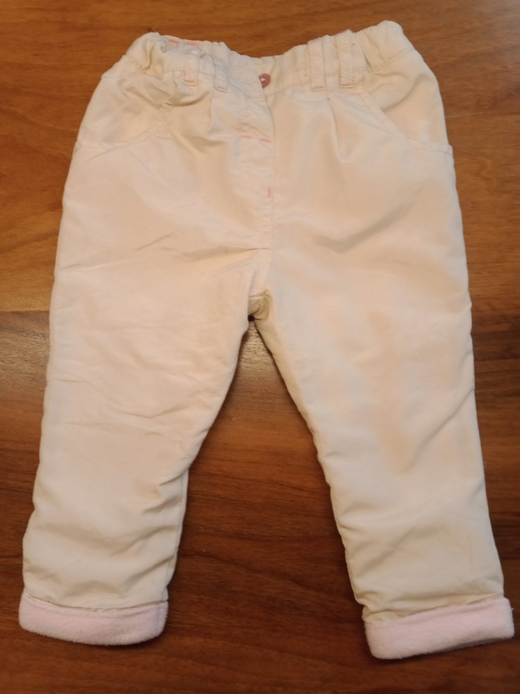 gefütterte Hose ecru