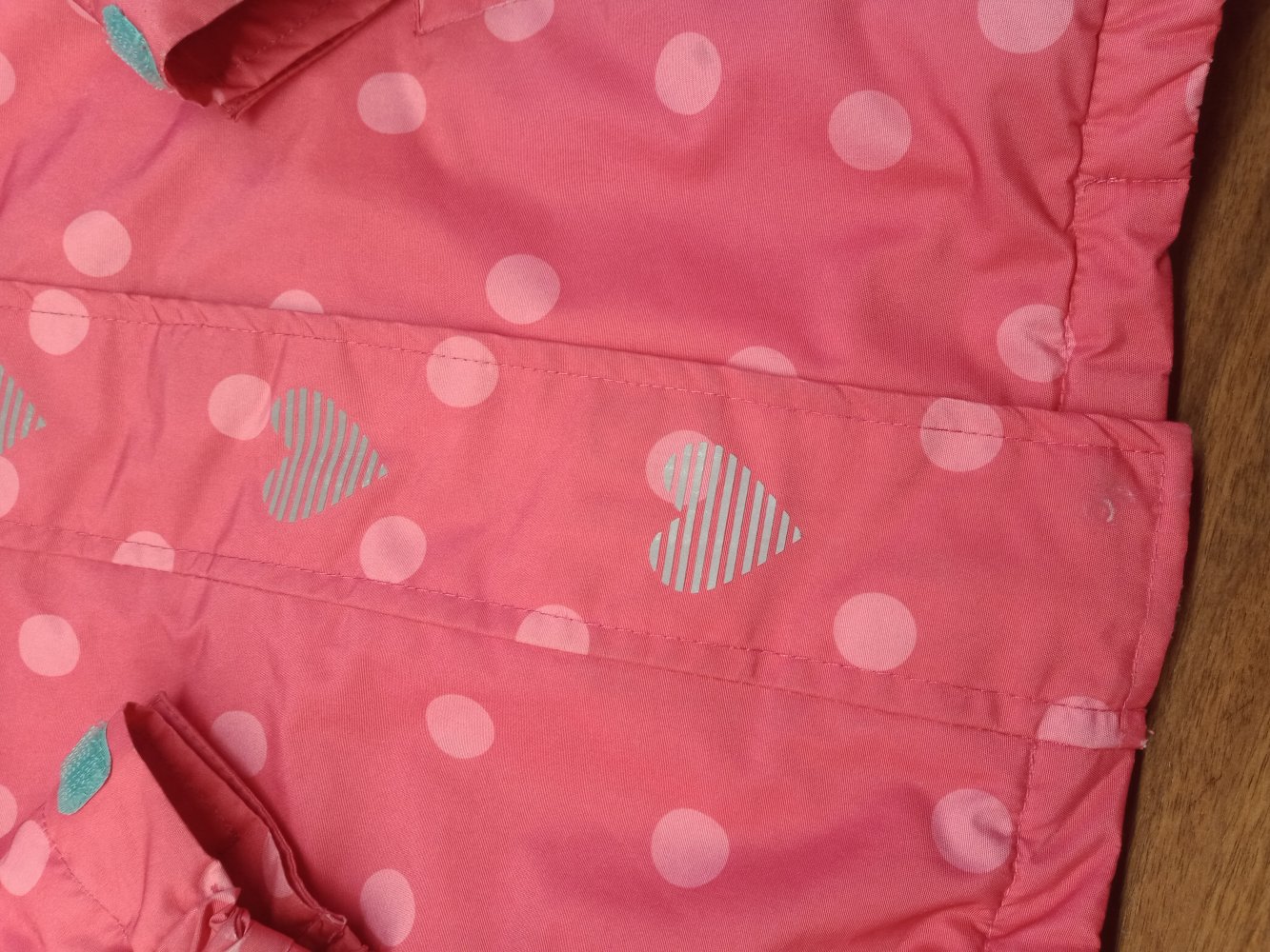 pinke gefütterte Regenjacke 