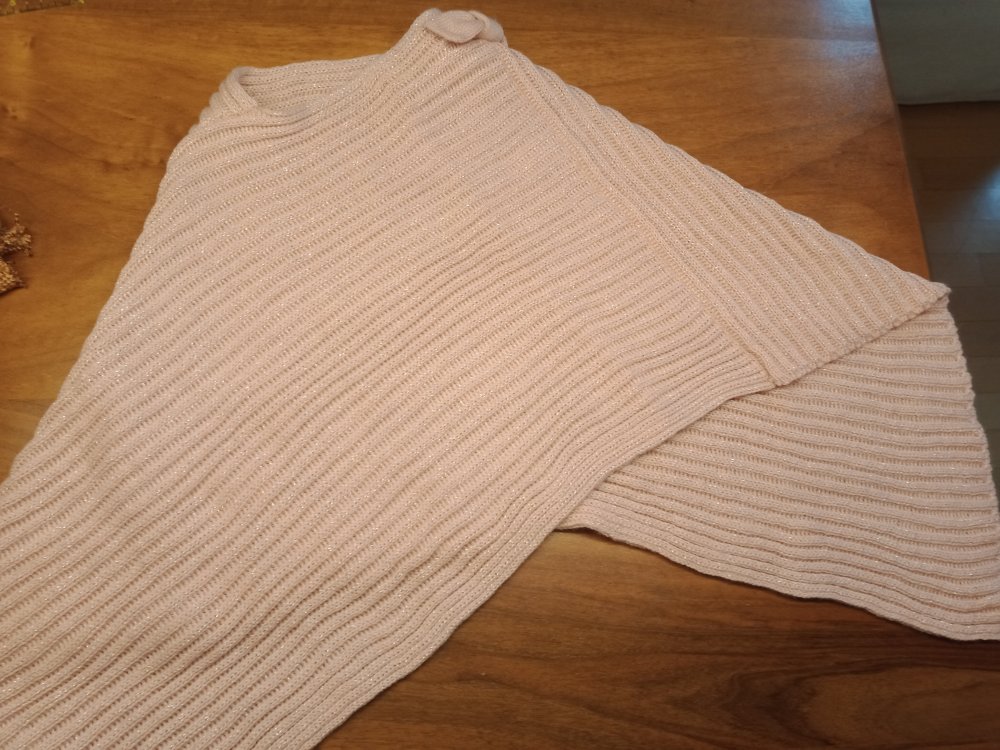 rosa Glitzer-Poncho
