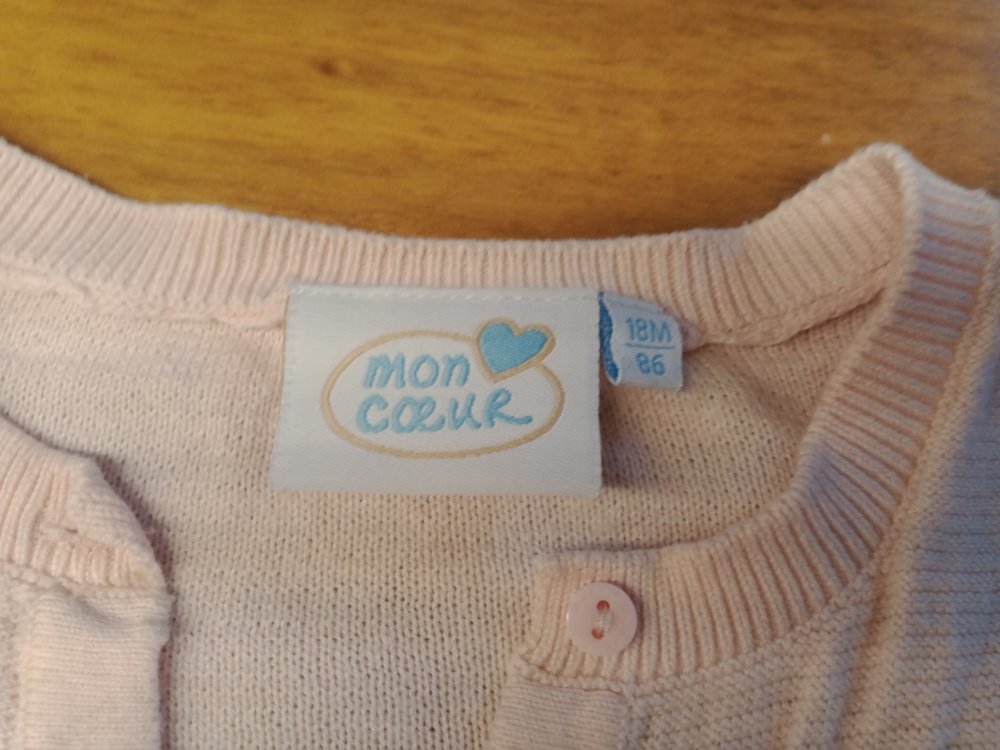 rosa Strickjäckchen Gr. 86