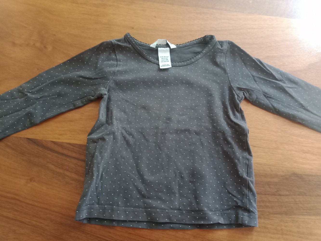 Basic braun gepunktetes Sweatshirt