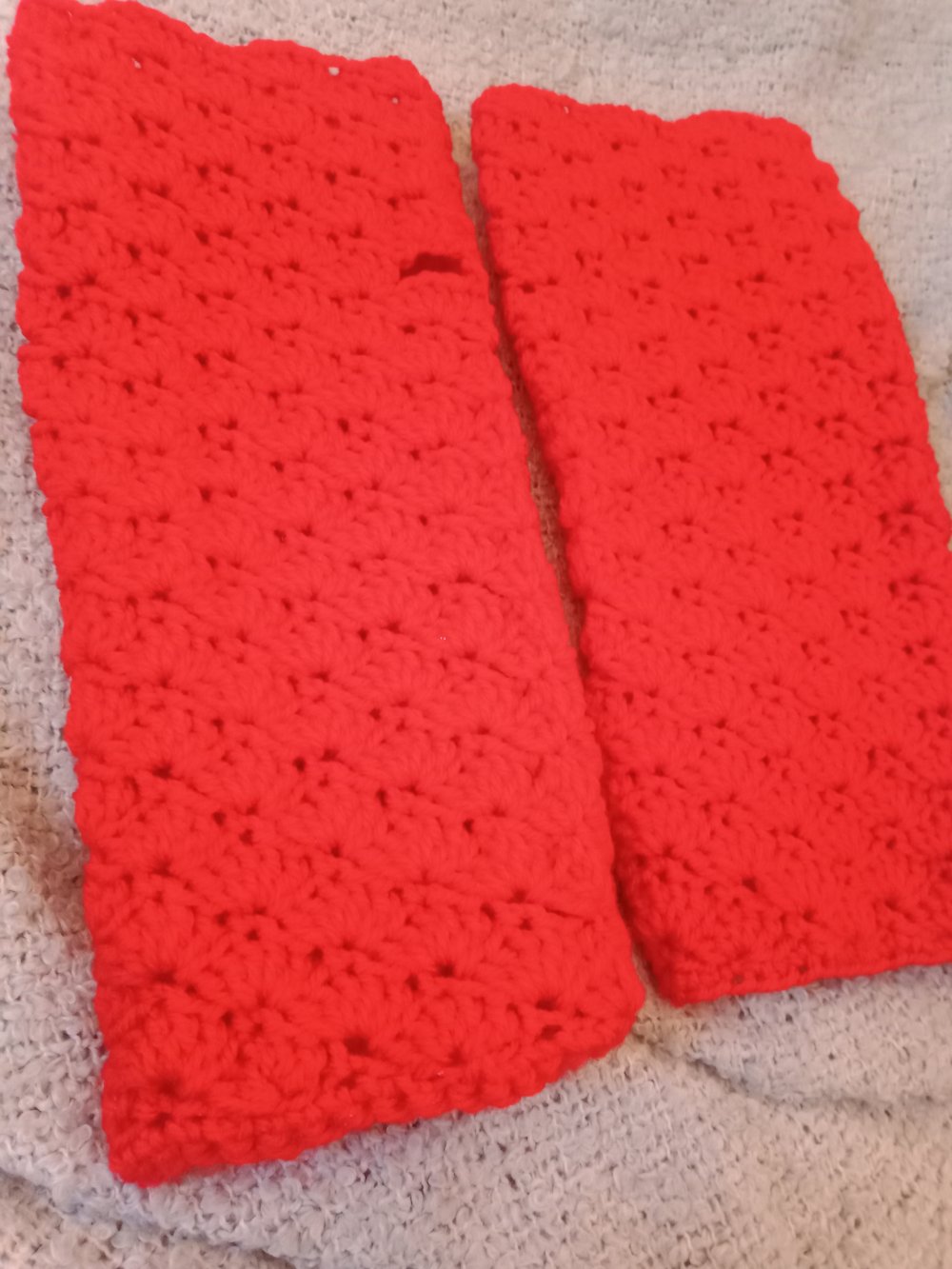 Handstulpen gehäkelt rot