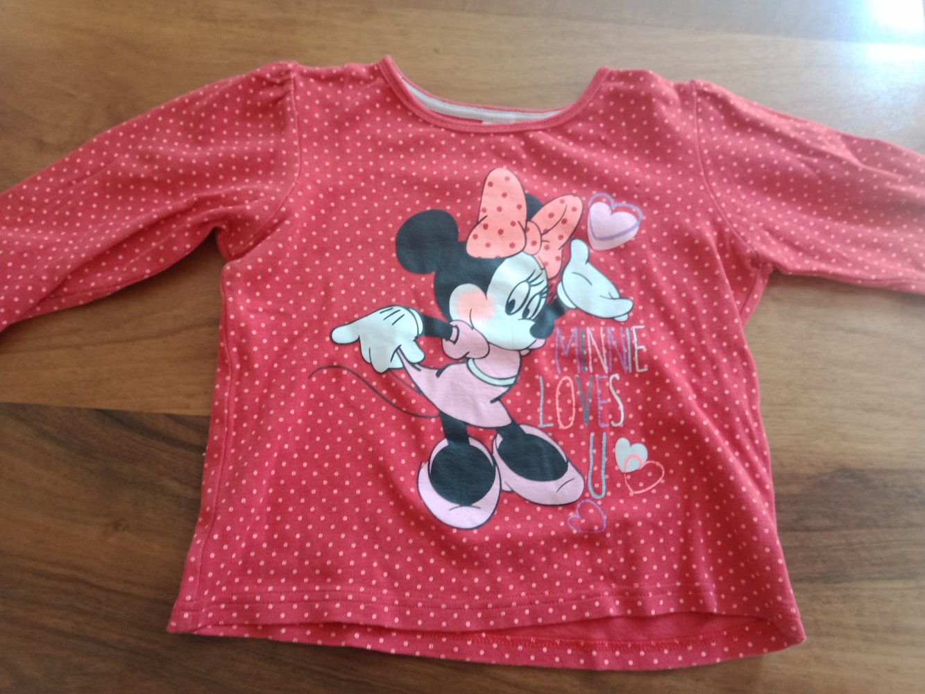 rotes Sweatshirt Minnie Maus