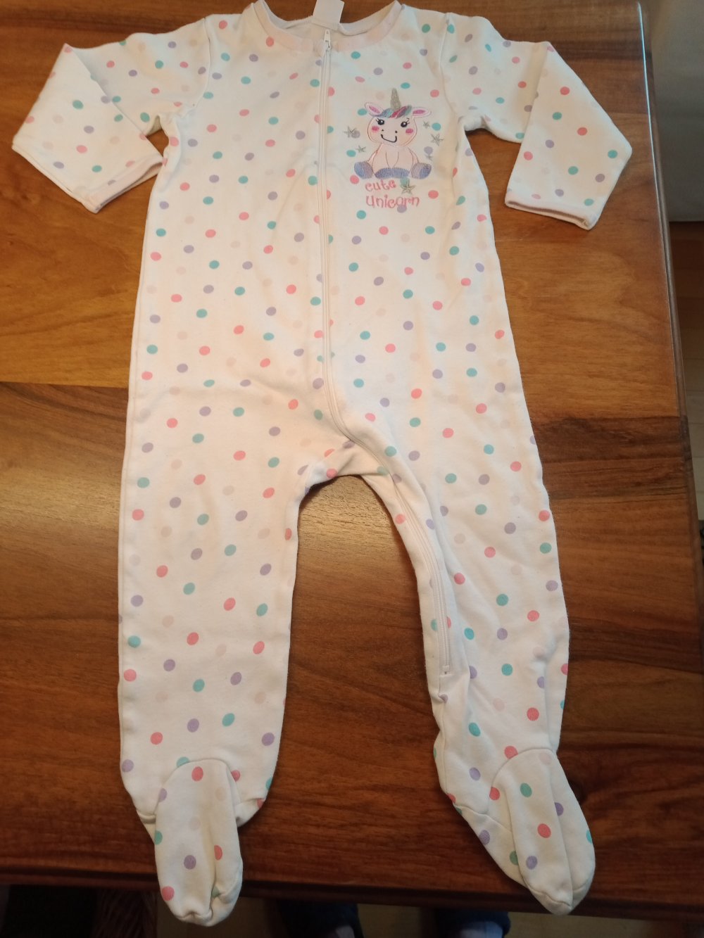 weisses Pijama Einhorn