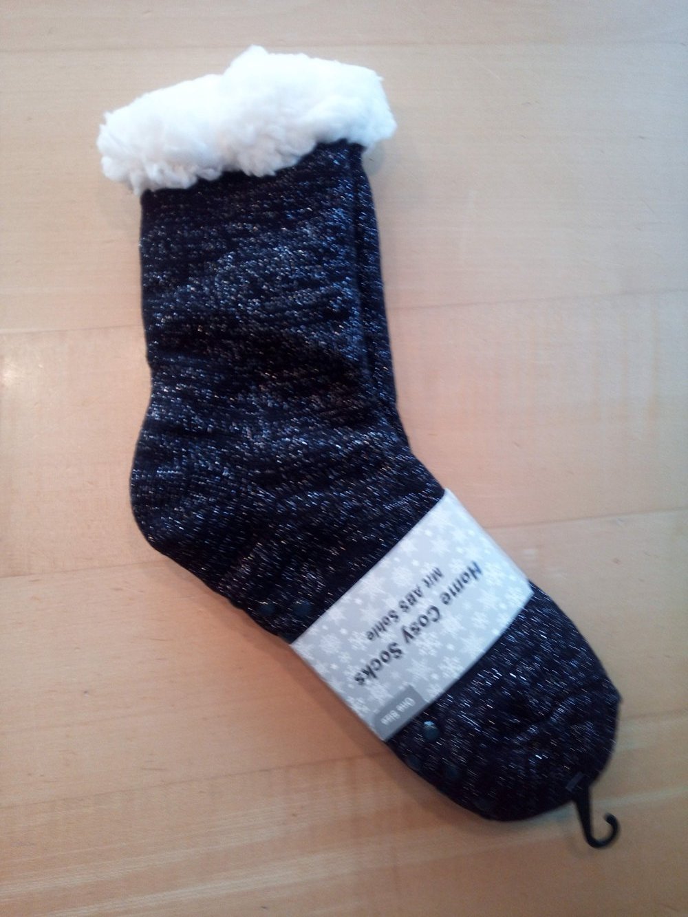 Hüttensocken neu schwarz mit Glitzer