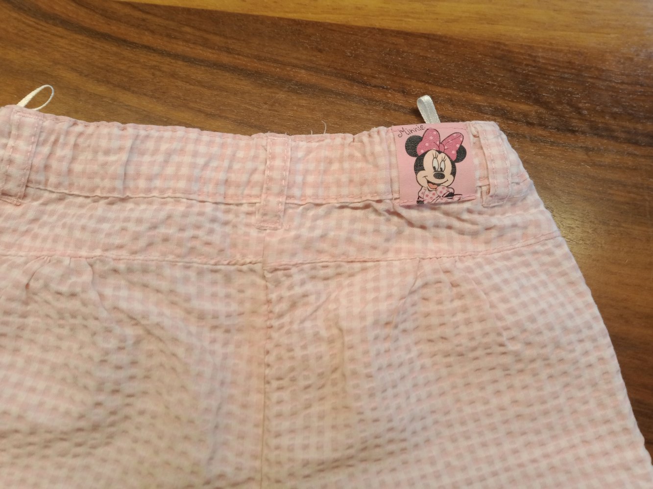 weiss/rosa karierte Shorts Minnie Maus
