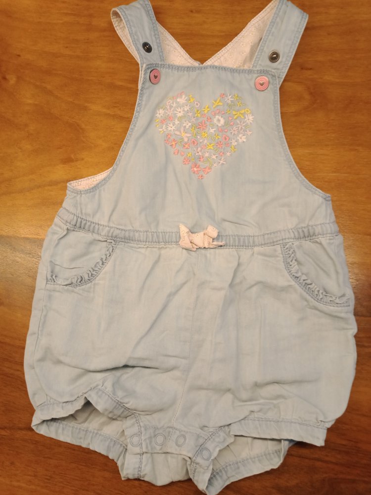 Jeans-Latzhose Shorts mit Herz