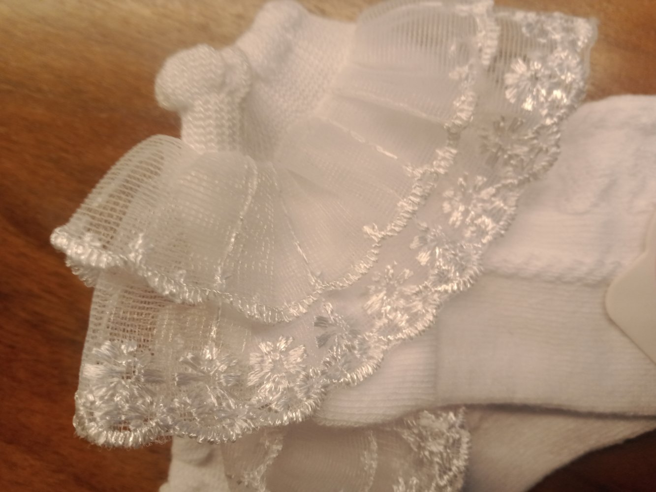 Kindersocken mit Spitze