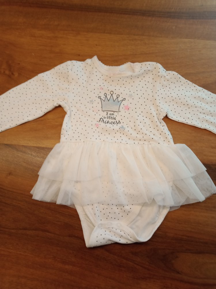 weisser Body mit Röckchen i am a little princess