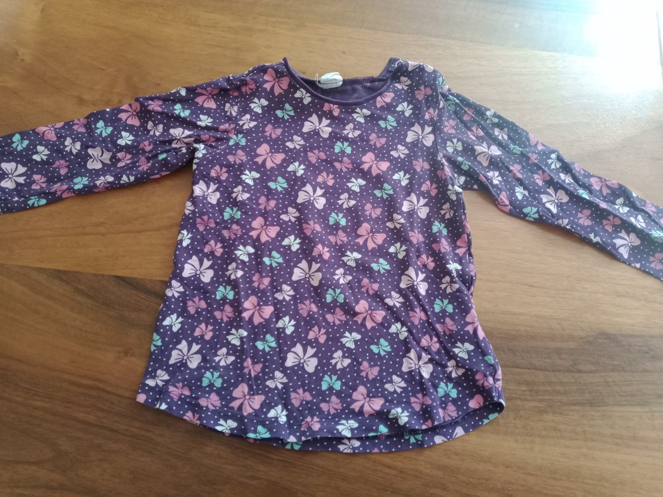 violettes Schleifen-Sweatshirt 