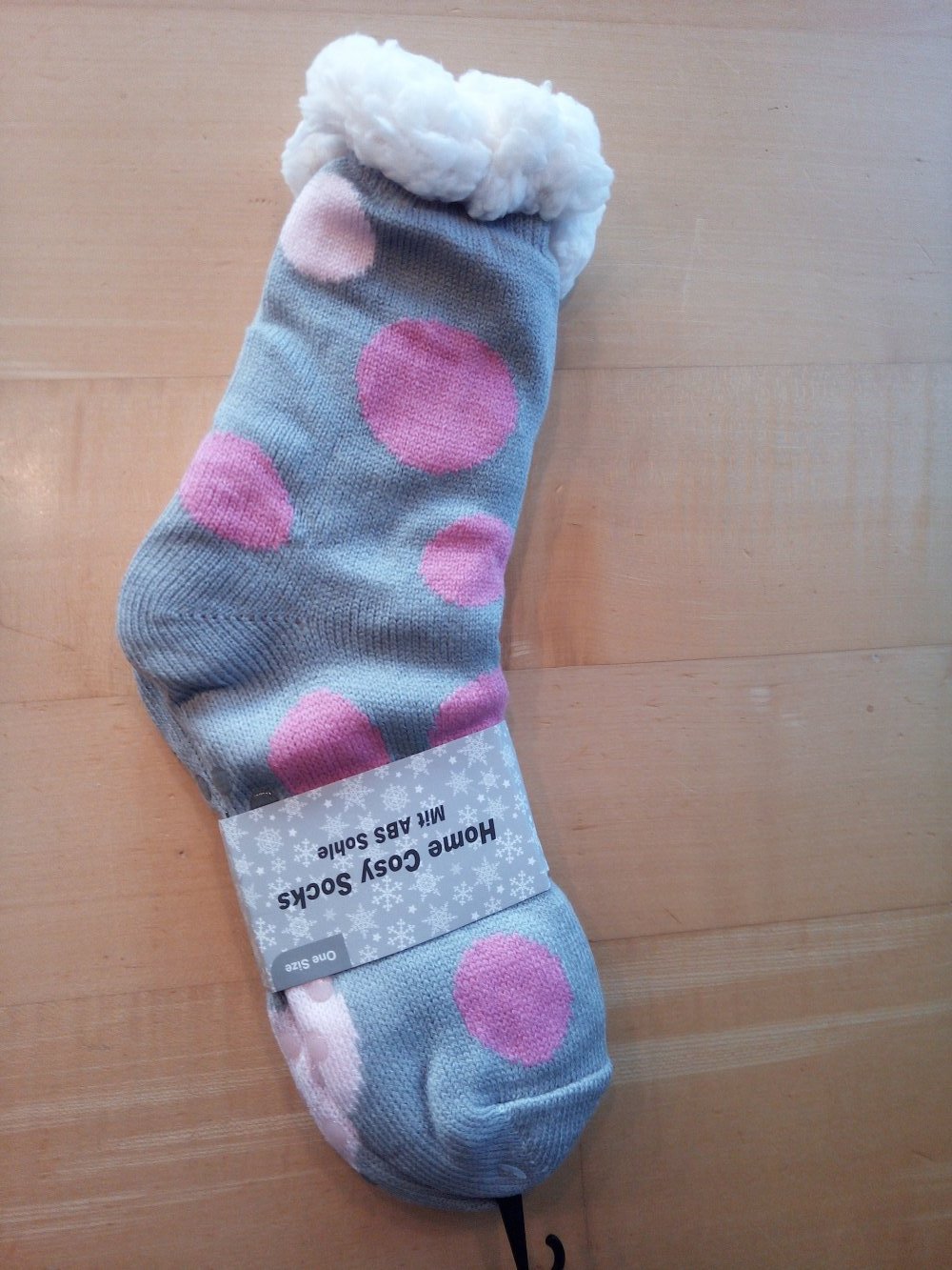 Hüttensocken neu grau mit Punkten