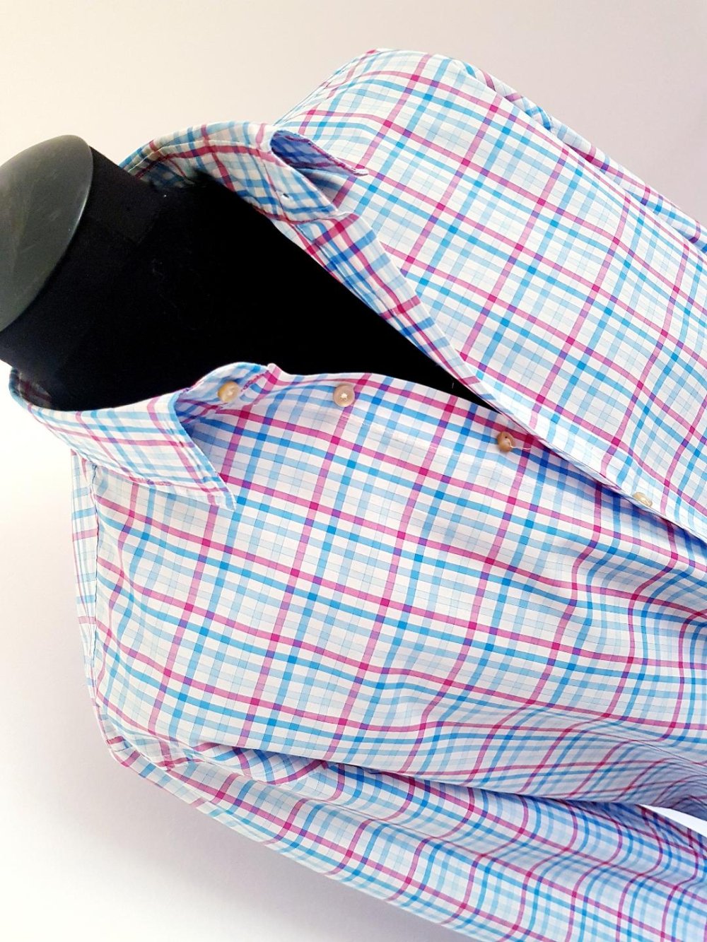 Langarmhemd -00-ITALY -Modisches Karomuster Gr. -XL- TOP