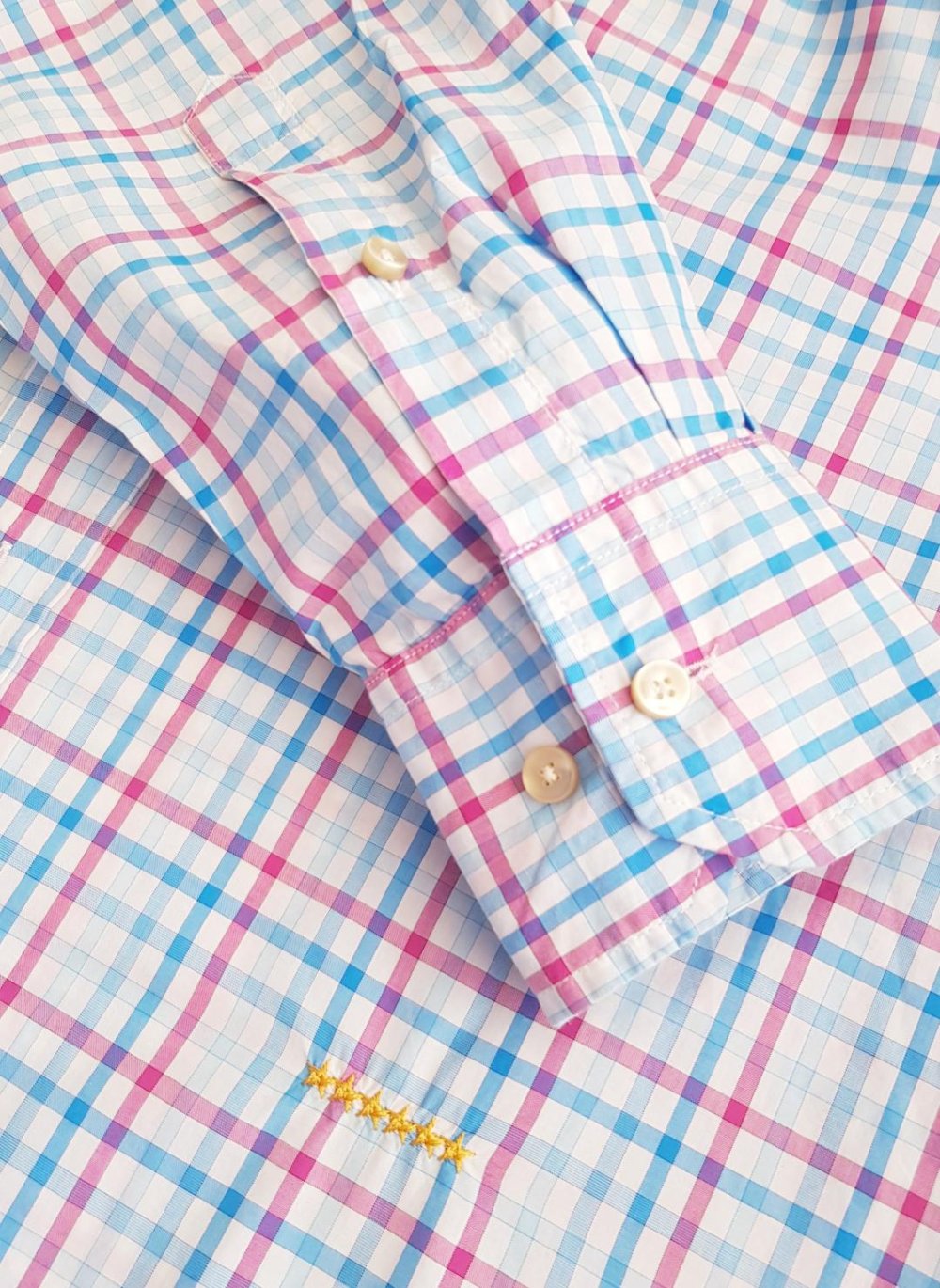 Langarmhemd -00-ITALY -Modisches Karomuster Gr. -XL- TOP