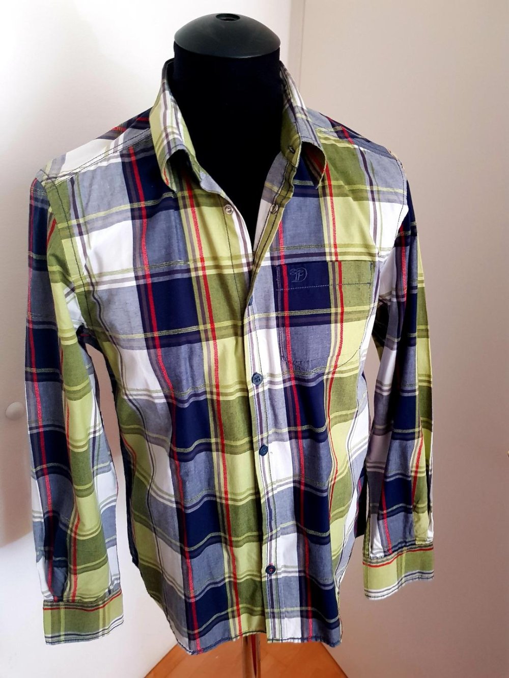 Langarmhemd Tom Tailor -Modisches Karomuster Gr. -M- TOP