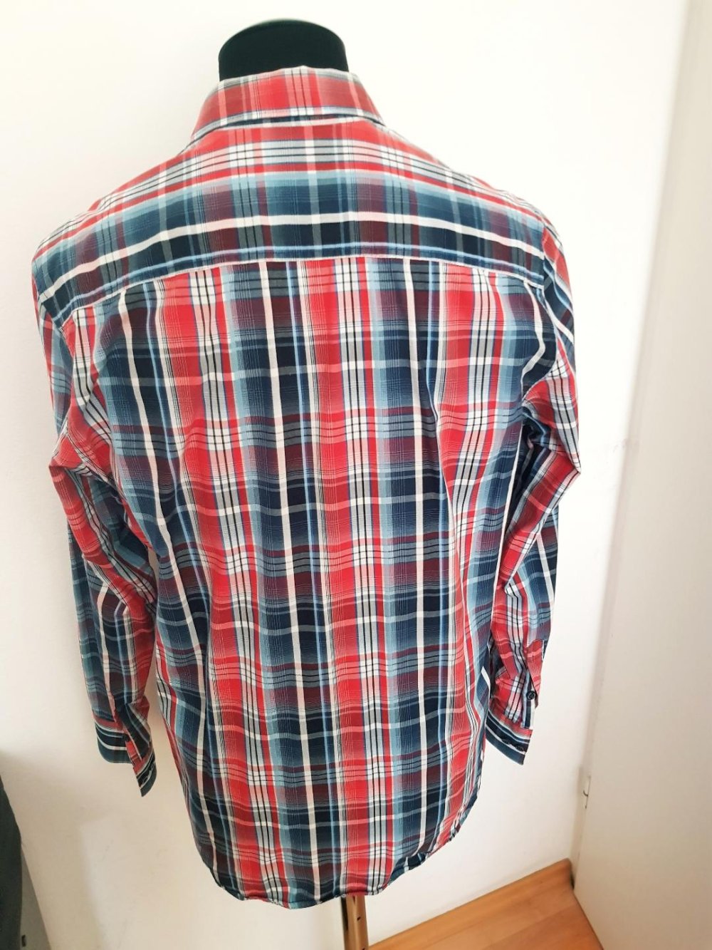 Langarmhemd LERROS -Modisches Karomuster Gr. -M- TOP