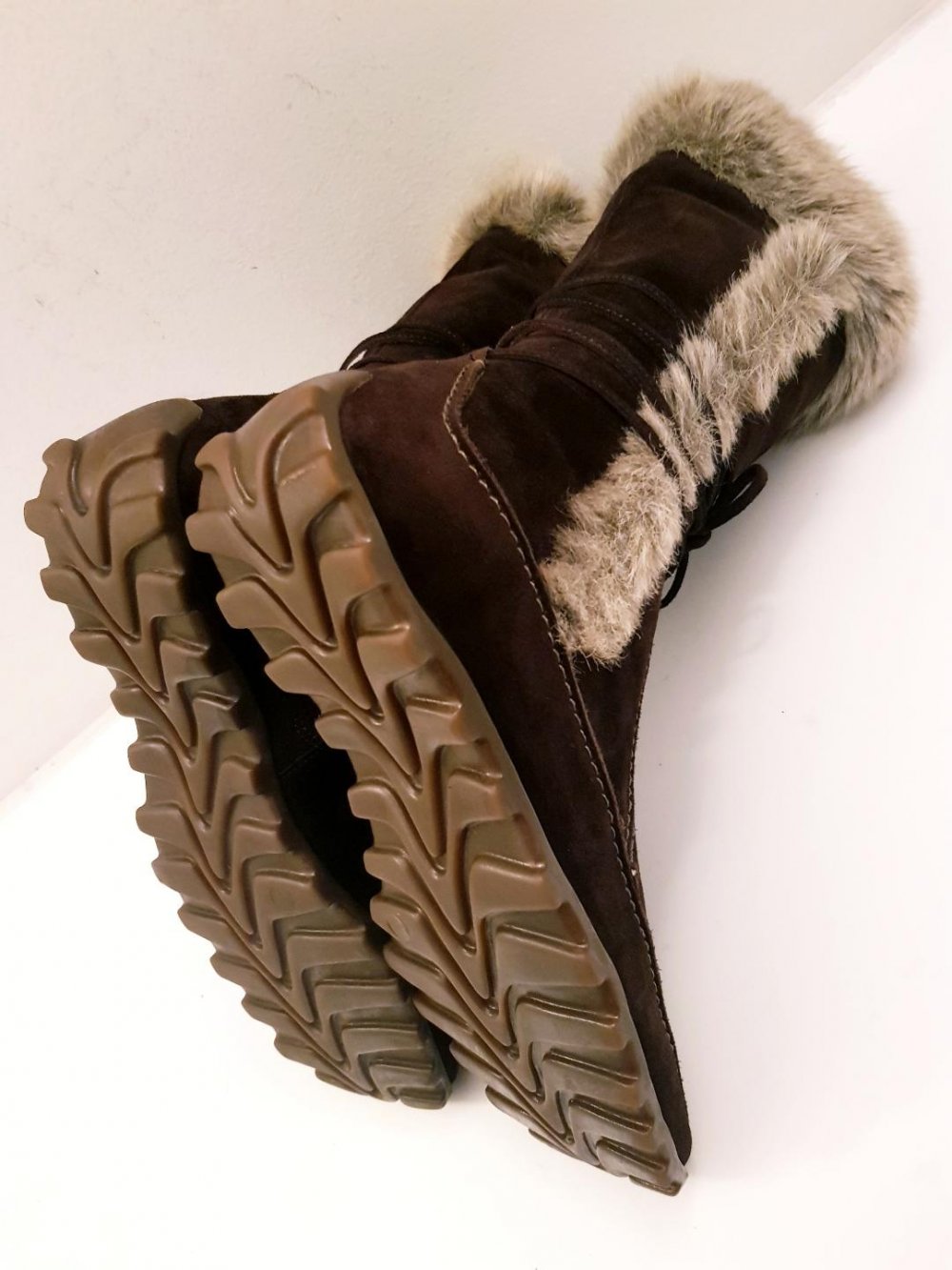 Winterstiefel Damen Wildleder gefüttert mit Fell Gr.39