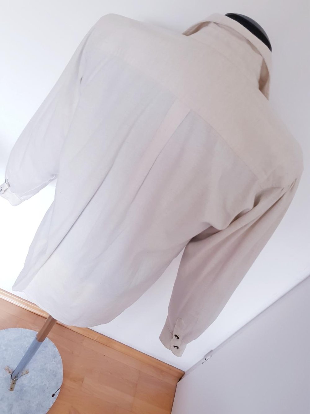 Trachtenhemd Almrausch München beige Natur Leinen Gr. M