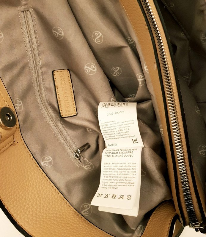 Damentasche Emily & Noah handliche- Handtasche Leder beige von 2022