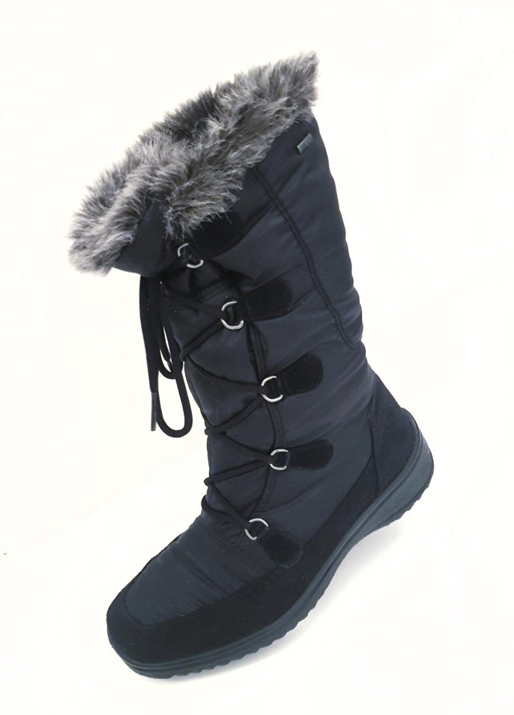 Damen Winterstiefel Snowboots gefüttert Gore-Tex Kunstfell schwarz Gr. 37