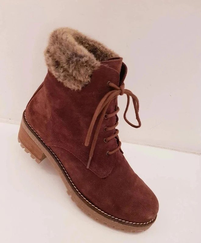 Winterstiefel - Ella Cruz -Wildleder - Braun mit Fell Gr. 41 w. Neu