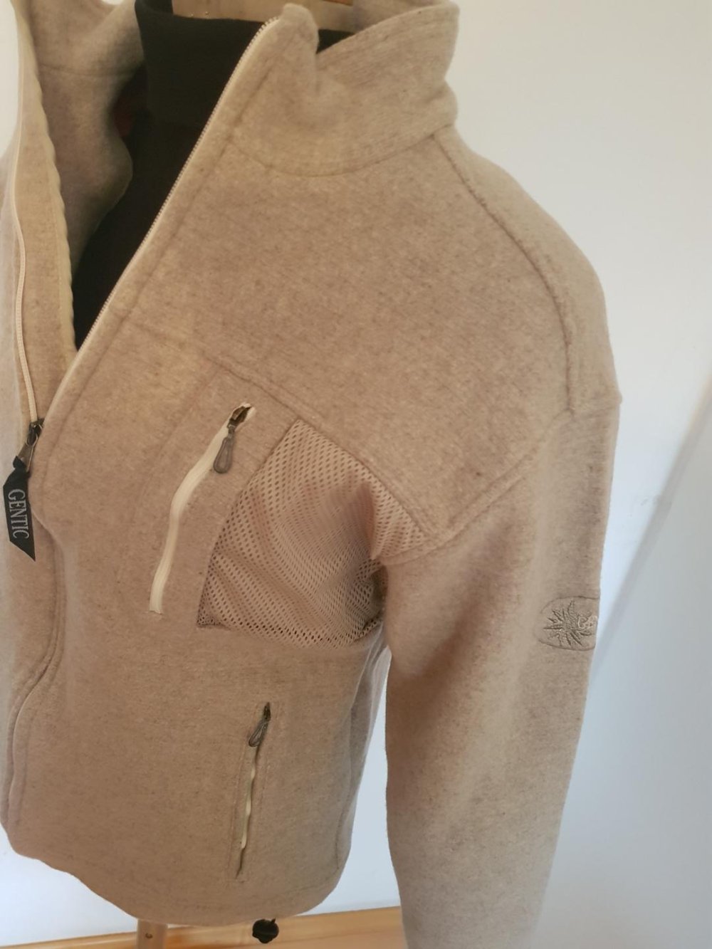 Jacke für kühle Tage Gr. -L- beige Baumwollmischung TOP