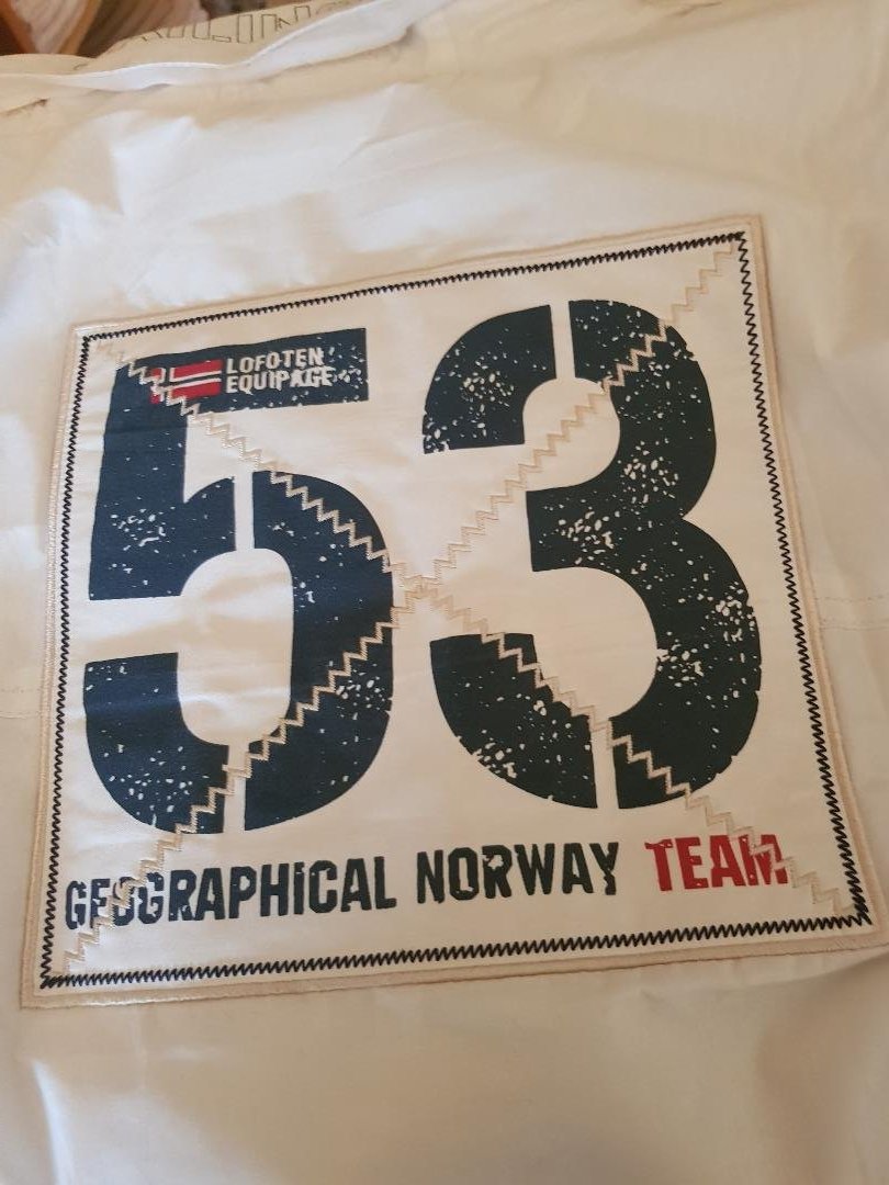 Jacke Norway 1953 Größe -M- weiß mit viel Applikation/en