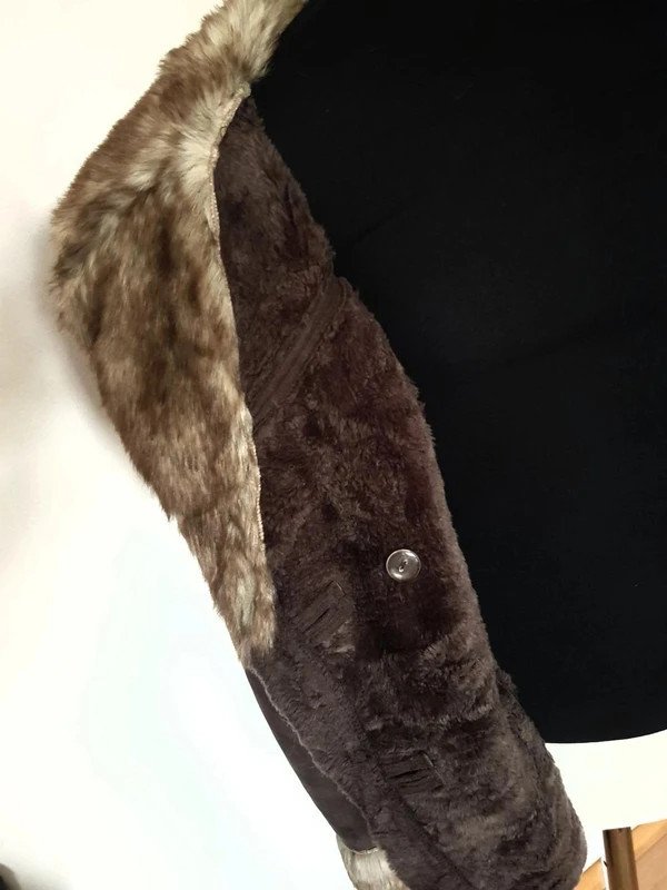 Damen Jacke Wildleder innen Teddy gefüttert Gr. L