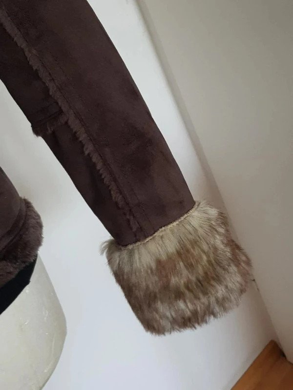 Damen Jacke Wildleder innen Teddy gefüttert Gr. L