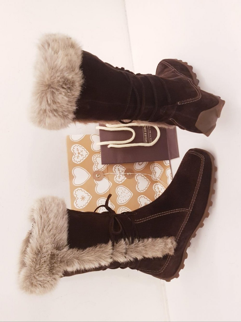 Winterstiefel Damen Wildleder gefüttert mit Fell Gr.39