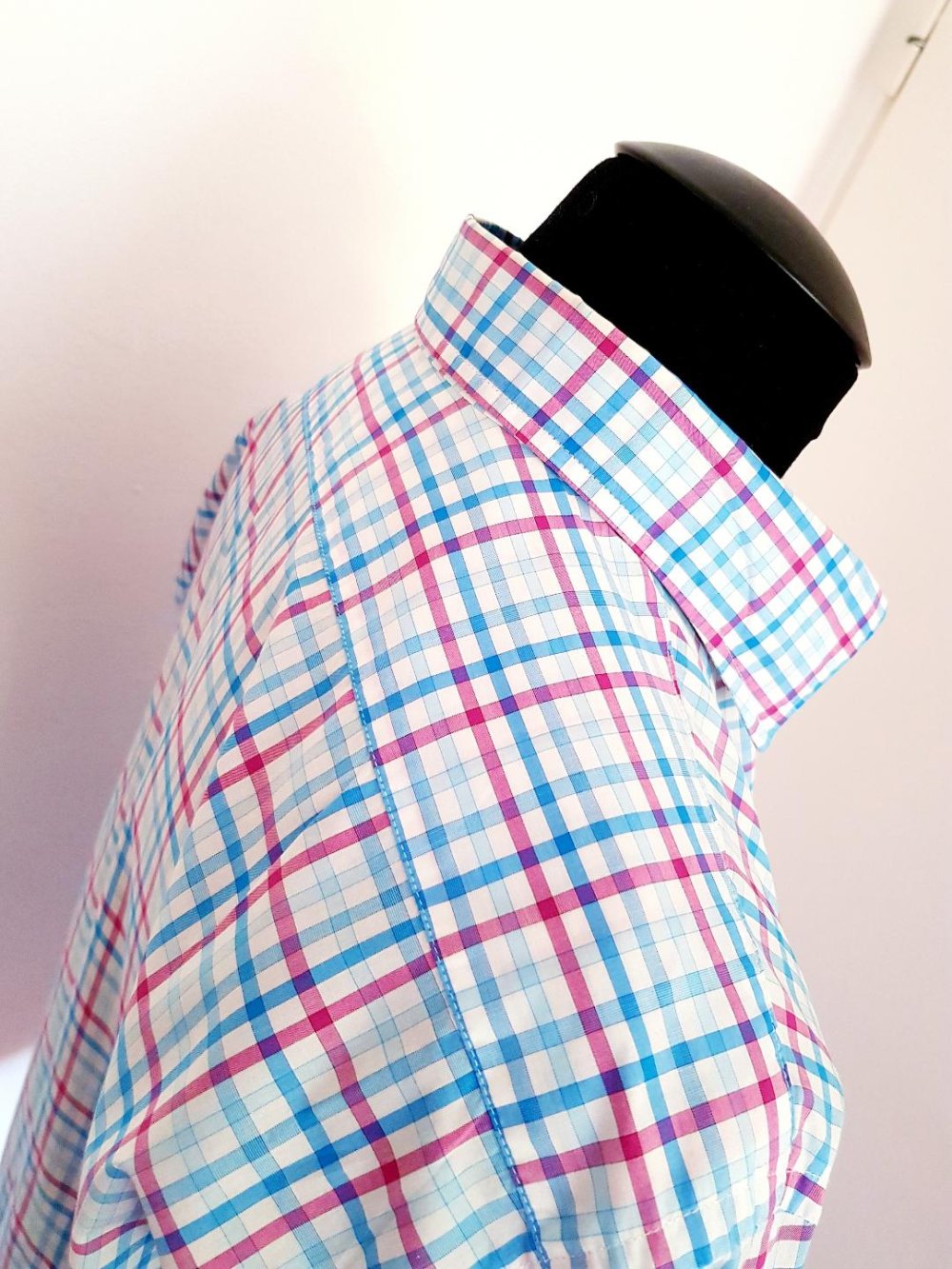 Langarmhemd -00-ITALY -Modisches Karomuster Gr. -XL- TOP