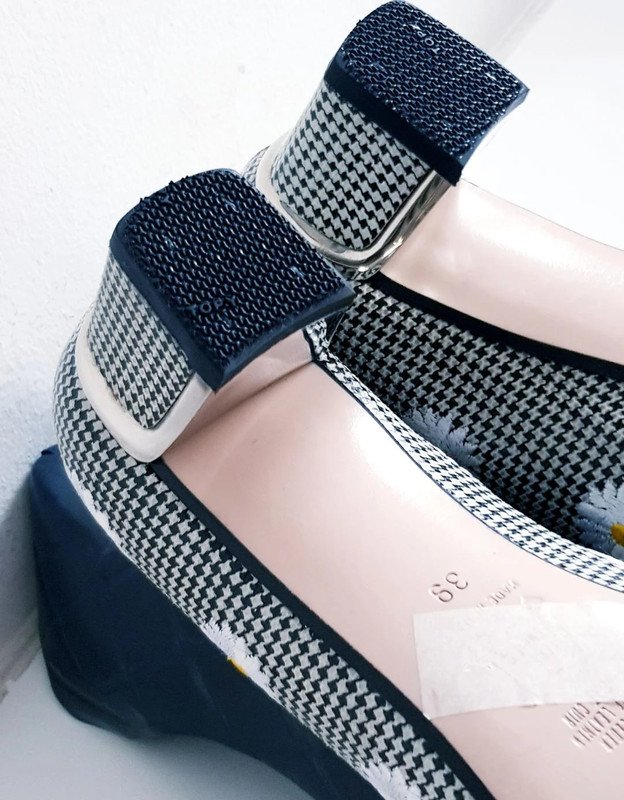 Damenschuhe Pumps, Blumenmuster & Karomuster NEU Gr. 39