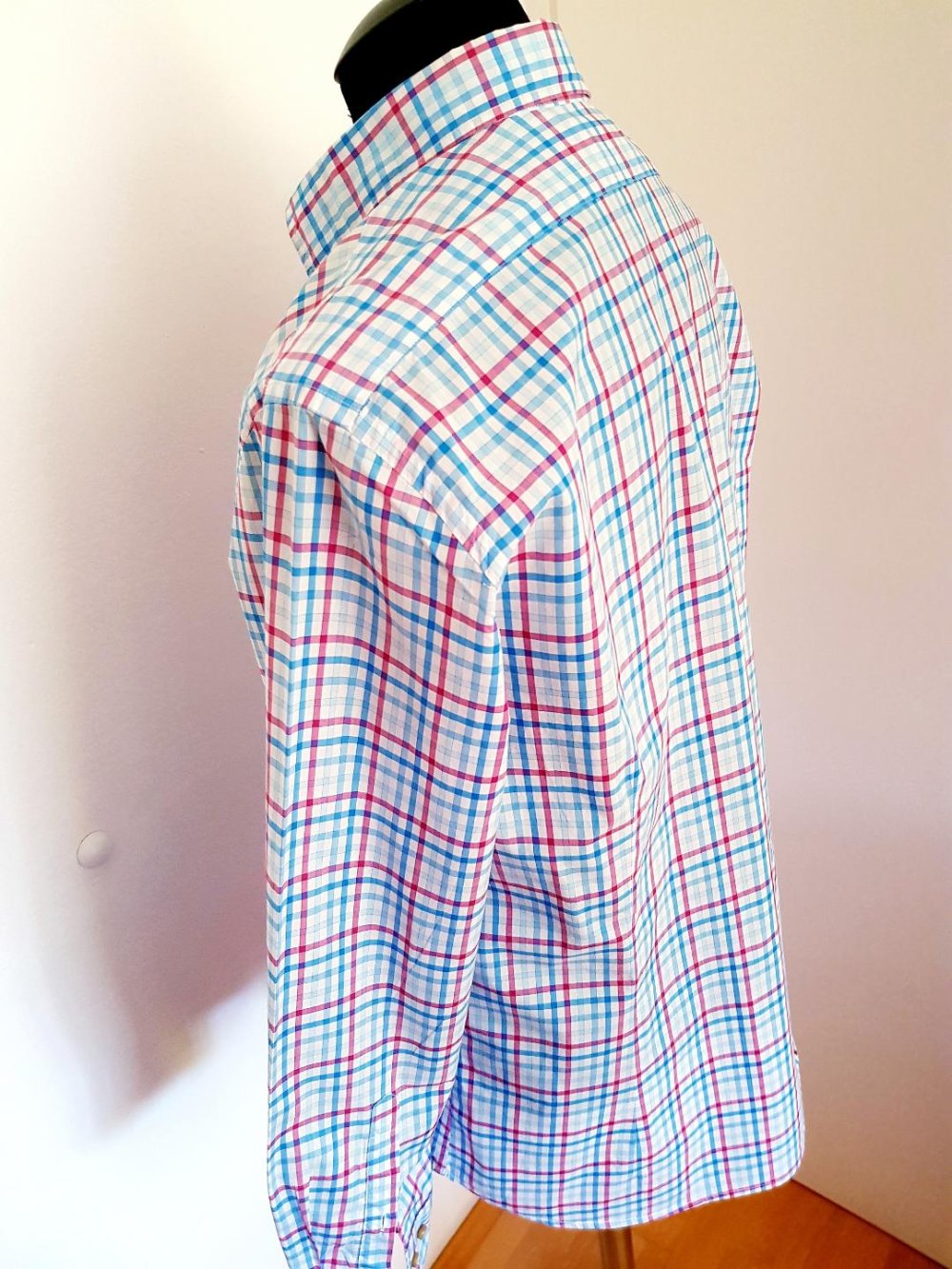 Langarmhemd -00-ITALY -Modisches Karomuster Gr. -XL- TOP