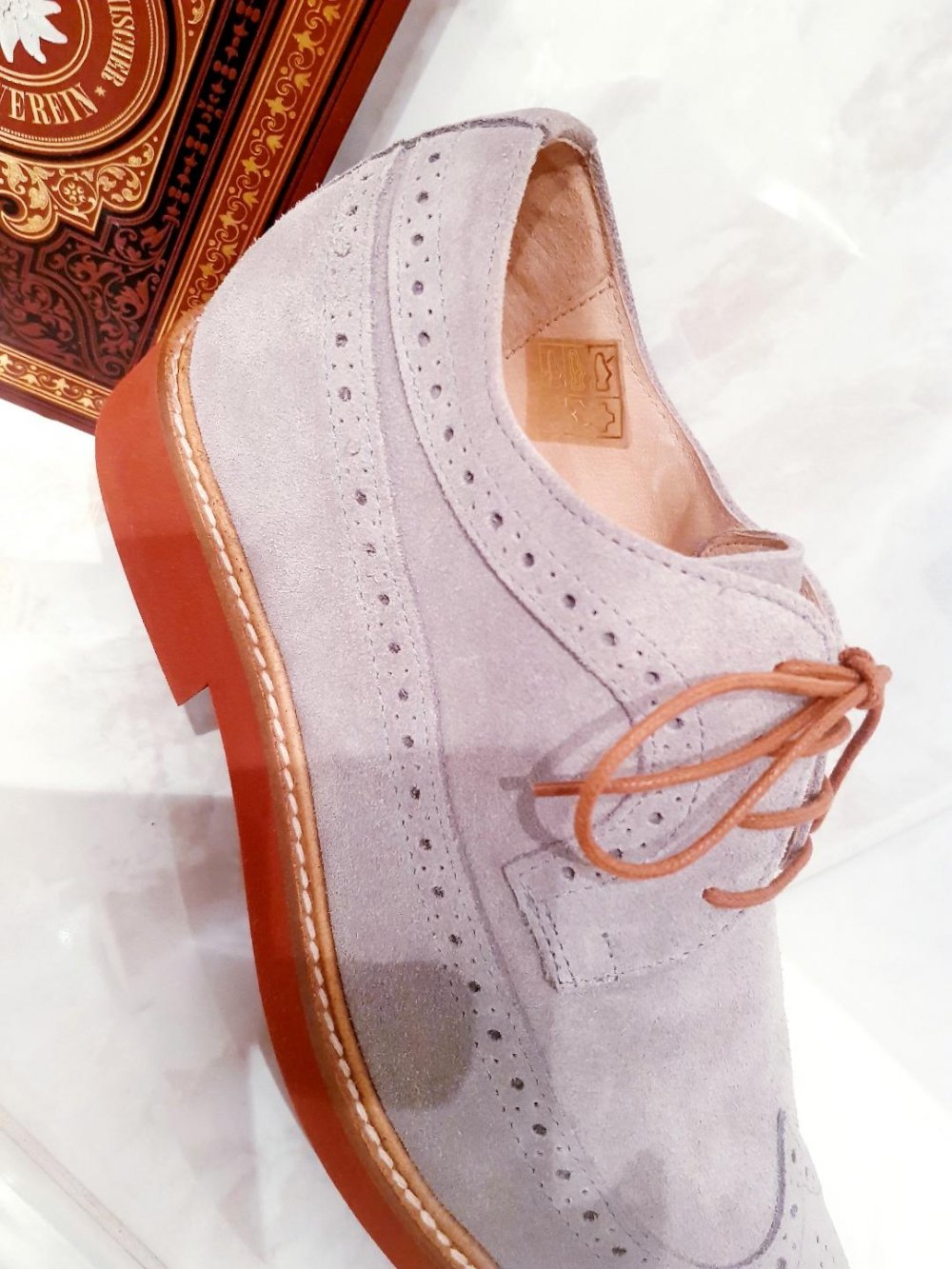 Schuhe Herren echt Leder -Wildleder grau Gr. 42 Neu