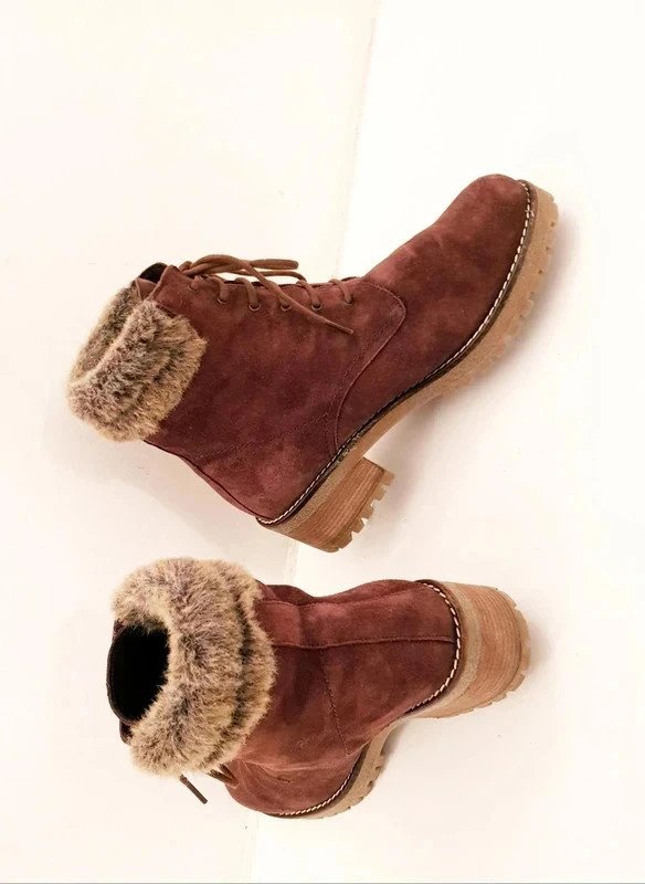 Winterstiefel - Ella Cruz -Wildleder - Braun mit Fell Gr. 41 w. Neu