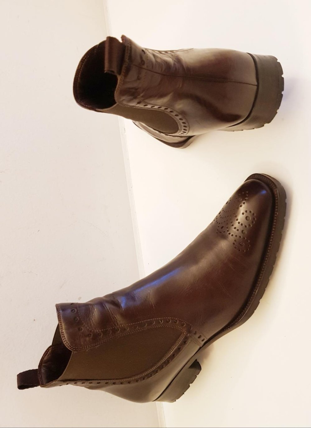 Boots Stiefeletten Halbstiefel Leder braun Gr. 37,5 