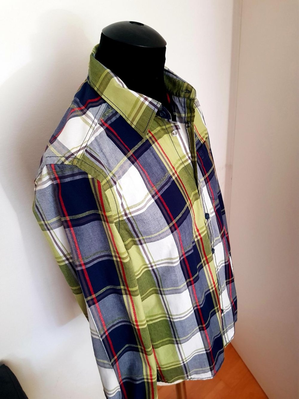 Langarmhemd Tom Tailor -Modisches Karomuster Gr. -M- TOP