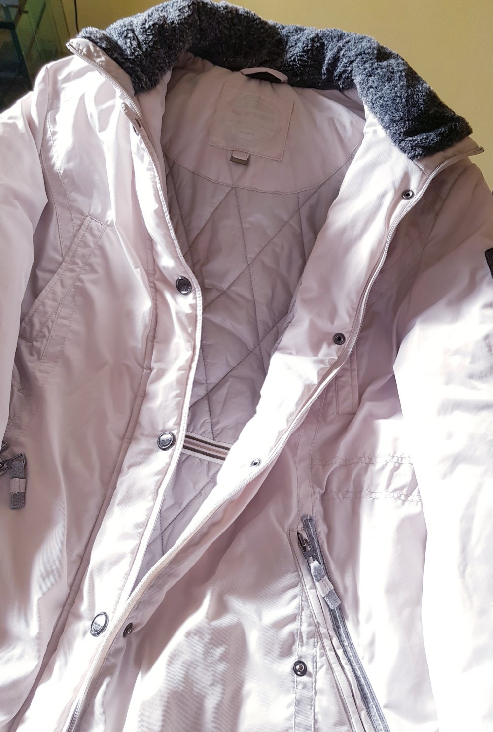 Wintermantel Gerry Weber m. Kapuze u. Fell Damen Gr. 42