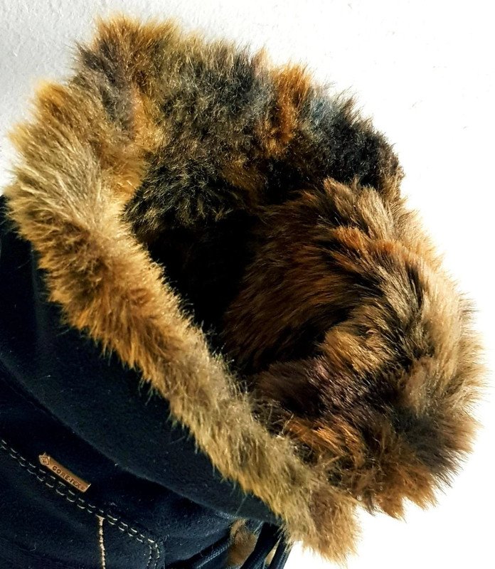 Damen Winterstiefel gefüttert, Gore-Tex Kunstfell schwarz Gr. 41