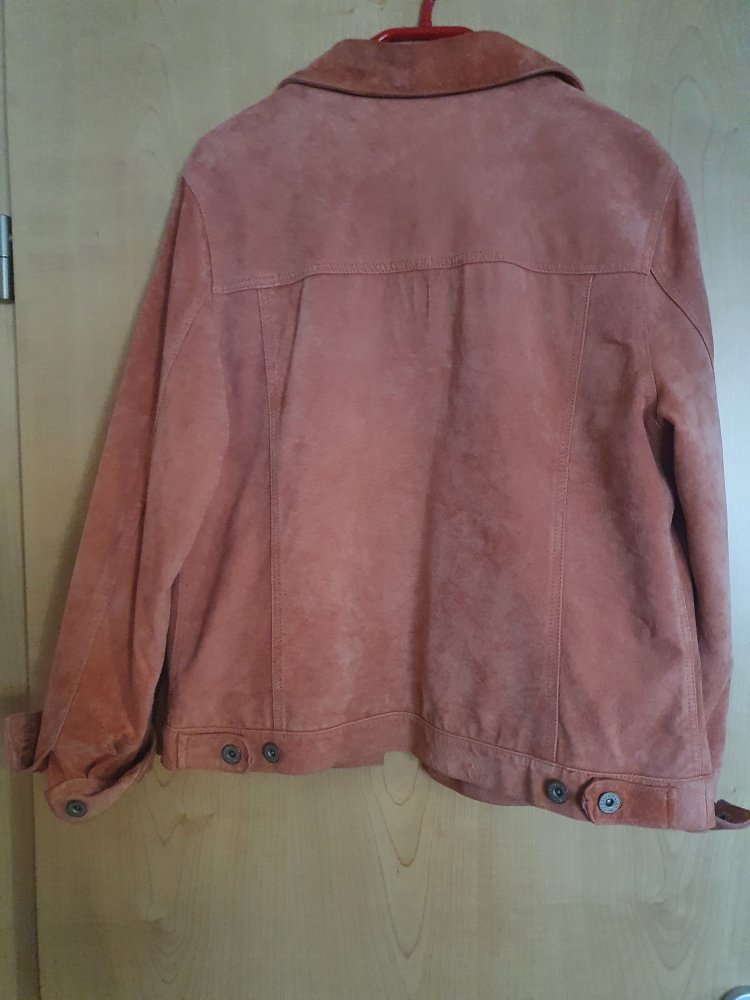 Jeansjacke aus Leder 